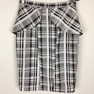 Plaid Peplum Skirt Size 6 Sheike Australia Brand